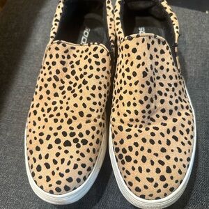 Soda leopard print slip on shoes
